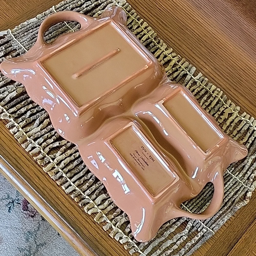 Vintage serving dish, 3 compartment - Picture 4 of 6